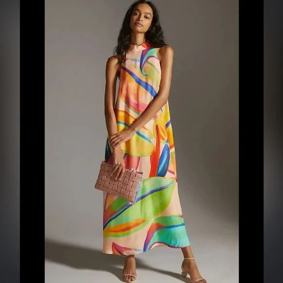 Anthropologie | Dresses | Farm Rio X Anthropologie Halter Maxi Dress | Poshmark Anthropologie | Dresses | Farm Rio X Anthropologie Halter Maxi Dress | Poshmark